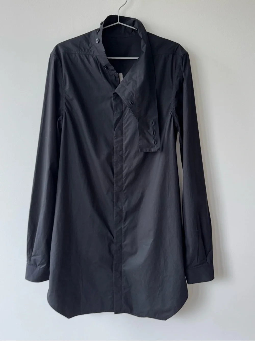 Rick Owens Funnel-neck Long Shirt from FW2016 Mastodon Collection - Size 48 - Picture 3 of 8
